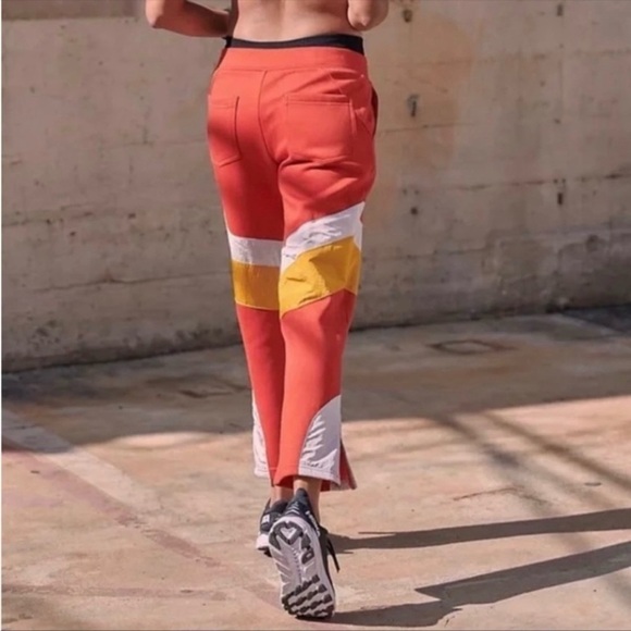 Free People Movement Flurry Pants Slim Flare Pull On Sweats Red Combo Medium - Picture 4 of 16